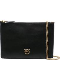 Rankinė per petį moterims, Juoda, Classic flat love bag simply