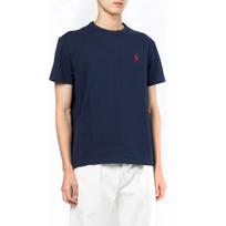 Marškiniai vyrams, Mėlyna, Embroidered cotton T-shirt