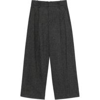Kelnės moterims, Pilka, Herringbone wide leg trouser