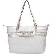 Pirkinių krepšys moterims, Balta, Mona tote bag