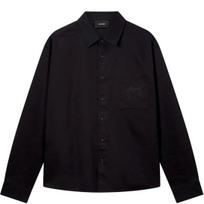 Marškiniai ilgomis rankovėmis vyrams, Juoda, Ray overshirt