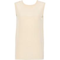 Marškiniai be rankovių moterims, Smėlio, Bley blouse crepe de soie
