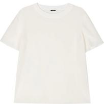 Marškinėliai trump. rankovėmis moterims, Balta, Rubin blouse crepe de soie