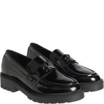 Loaferiai moterims, Juoda, Combat loafer