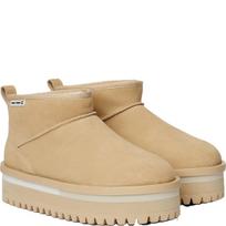 Pašiltinti aulinukai moterims, Smėlio, Flatform boot