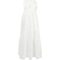 Maxi suknelė moterims, Balta, White broderie maxi dress