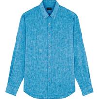 Marškiniai ilgomis rankovėmis vyrams, Žalia, linen shirt