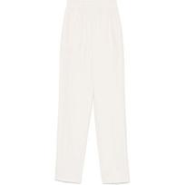 Kelnės moterims, Balta, Embroidered crepe trousers