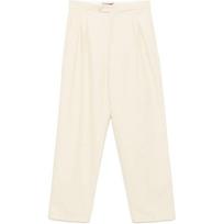 Kelnės moterims, Smėlio, Pinktuck detailing trousers