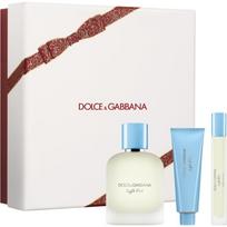 Dolce&Gabbana Light Blue Pour Homme EDT Trio Gift Set dovanų rinkinys vyrams