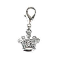 Pakabukas Karūna su skaidriais kristalais; 2x2cm