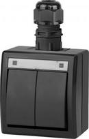 Double switch IP65 anthracite 5002-67 | 5904161514824