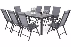 Lauko baldų komplektas Ibiza 185 cm Aliuminis, pilkas