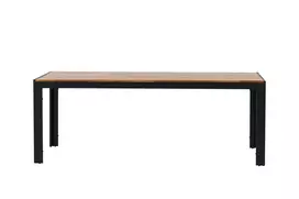 Lauko stalas Bois, 205x90 cm, Juodos kojos/Akacija
