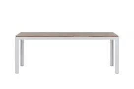 Lauko stalas Bois, 200x100 cm, Balta/Acacia