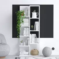 Knygų lentyna, Hanah Home, balta, 60 x 150 x 18, cm