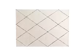 Kilimas Patrik, poliesteris- 290x200cm, Balta/Juoda