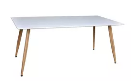 Valgomojo stalas Polar, 180x90xH75cm, Balta/Medžio