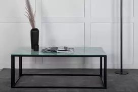 Žurnalinis staliukas Rock 2.0 - Juoda/Stiklas 120*60*H45