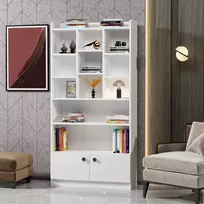 Knygų lentyna, Hanah Home, balta, 90 x 180 x 30, cm