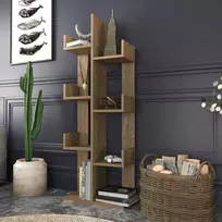 Knygų lentyna, Hanah Home, Riešutas, 50 x 173 x 22, cm