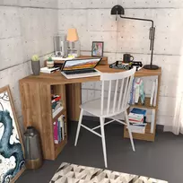 Darbo stalas, Hanah Home, Riešutas, 120 x 76,8 x 90, cm