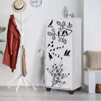 Batų spintelė, Hanah Home, balta Juoda, 50 x 127 x 38, cm