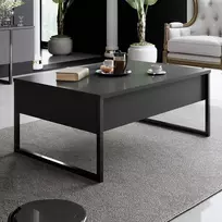 Kavos staliukas, Hanah Home, antracitas Juoda, 90 x 40 x 60, cm