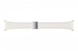 Samsung Galaxy Watch6/Watch5 D-Buckle Hybrid Eco-Leather Band (Slim, S/M) Cream