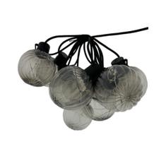 LED lauko dekoratyvinė girlianda 10xLED/0,15W/230V 6,8 m IP44 juoda/dūminė