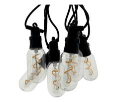 LED lauko dekoratyvinė girlianda 6xLED/0,6W/230V 4,5 m IP44 juoda
