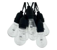 LED lauko dekoratyvinė girlianda 10xLED/0,15W/230V 3,8 m IP44 juoda