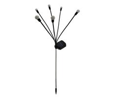 LED Saulės šviestuvas 6xLED/1,2V 300 mAh IP44 juoda