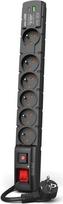 Acar W2437 surge protector Black 6 AC outlet(s) 230 V 3m