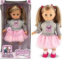 Artyk Natalia doll in a gray sweater, speaks Polish, 39 cm