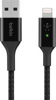 Belkin - Smart LED USB-A to Lightning Cable, Black