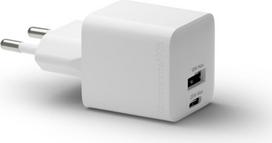 Dbramante1928 - Re-charge - Wall Charger GaN - USB-C+USB-A 25W+18W EU - White