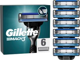 Gillette - Mach3 Men's Razor Blades - Blue/Black - 6 pcs