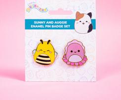 Squishmallows - Pin Badges x 2 Sunny & Auggie - Vibrant