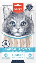 Wanpy - Wanpy Cat Functional Creamy Lickable Treat Hairball Codfish & Chicken 70g (5x14g) - 70g (5x14g)