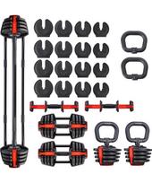 SGR18 PRO SET 3IN1 REGULIUOJAMI HANTELIAI 20 KG HMS