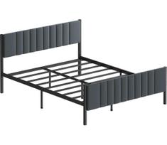Metalinė dvigulė lova LUNOR 120x200 cm, antracito spalvos, maksimali apkrova 120 kg