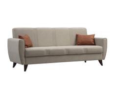 Trivietė išskleidžiama sofa-lova KORFU smėlio spalvos