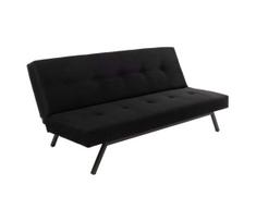 Dvivietė išskleidžiama sofa-lova BAKU, juodos spalvos
