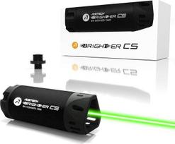 ACETECH Airsoft sekimo įtaisas Brighter CS 14 mm CCW neigiamas sriegis nuo M14 iki M11+, tinkamas žaliai/gelio BBS LED RGB šviesai (Brighter CS Grey - Beam Tracer)