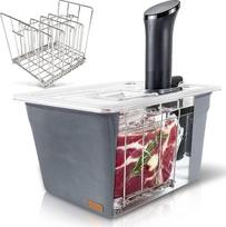 Izoliuotas "Sous Vide" indas su dangčiu ir stoveliu, išlaiko šilumą ir apsaugo stalviršius, tinka daugumai "Sous Vide" viryklių (12QT)