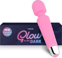 Yarosi Personal Wand Massager - Vibrator Sex Toy - Massage Wand for Women Sex - Strongest Wireless Hand Vibration Power - Glow in the Dark