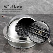 201 Stainless Steel Windproof Vent Cap - Exterior Wall Rain Cover for Fresh Air Inlet and Exhaust Ventilation 50mm thickened 201 (bright)