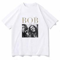 Repo atlikėjo Bob Marley marškinėliai Vyriški mados medvilniniai marškinėliai Gatvės hiphopo punk viršus Moteriški vintage marškinėliai Vienspalviai vasariniai drabužiai S