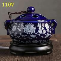 Jingdezhen Ceramic Electric Incense Burner 110V/220V Timing Essential Oil Furnace Temperature Regulate OUD Powder Fragrant Stove